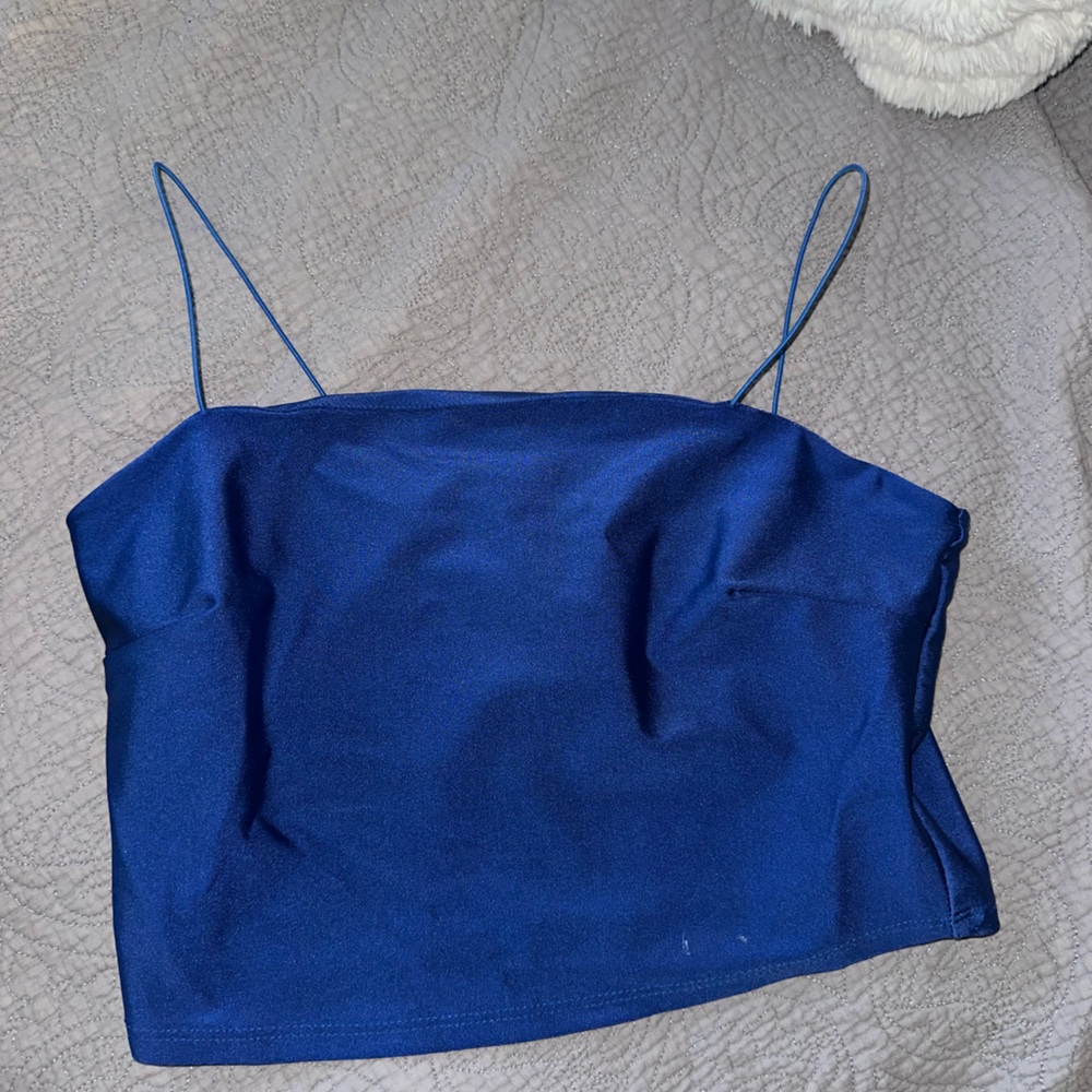 Blue party/ crop top
